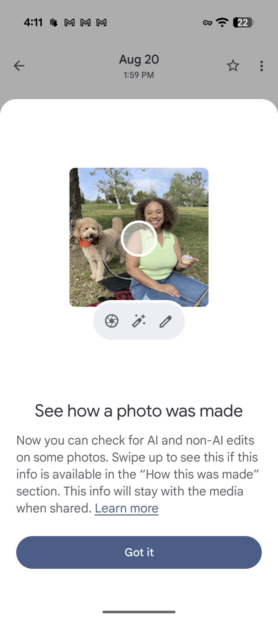 Google Pixel 10 Pro screenshot Google Photos C2PA
