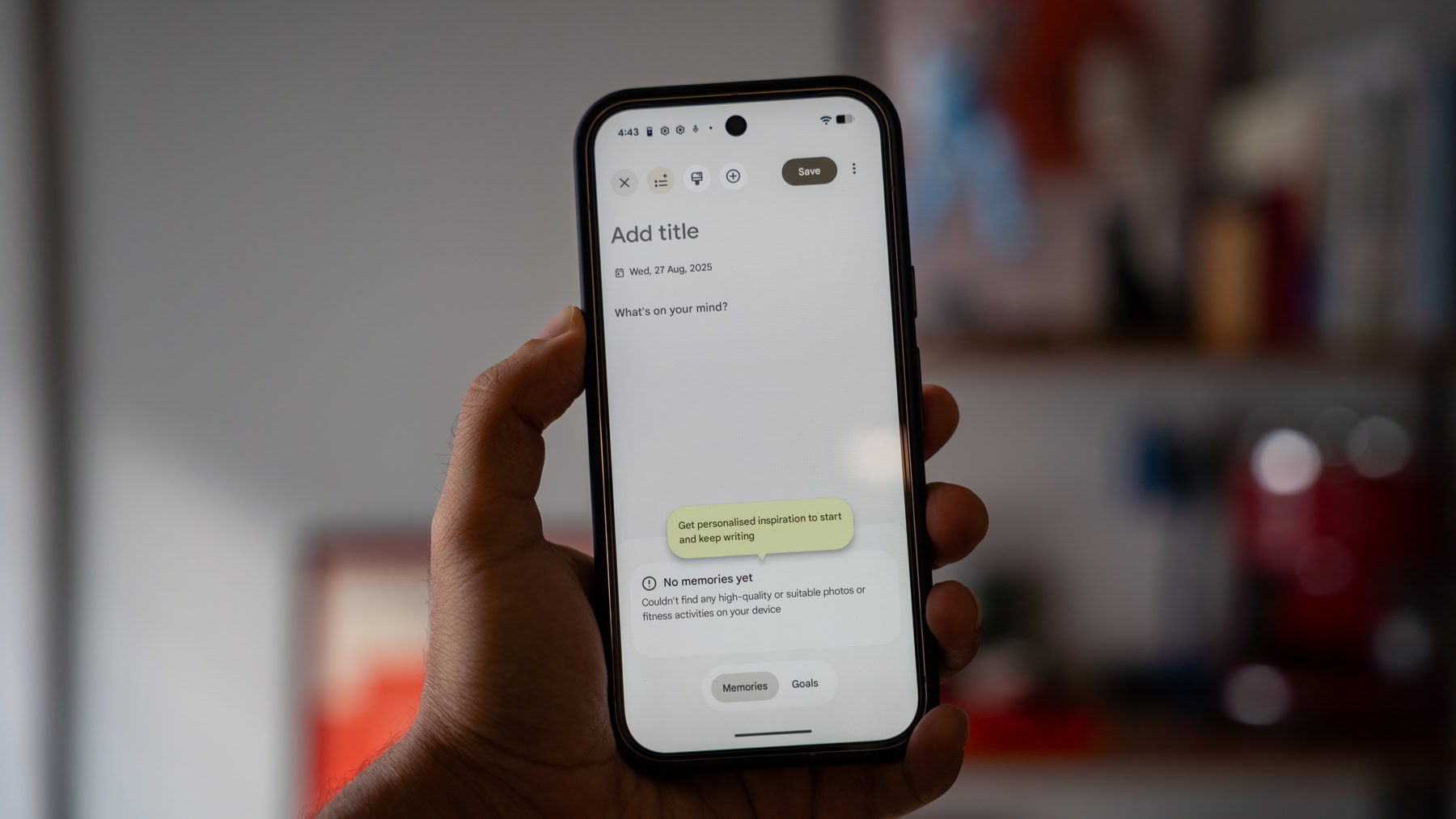 Apple Journal vs Pixel Journal Προσθήκη καταχώρησης