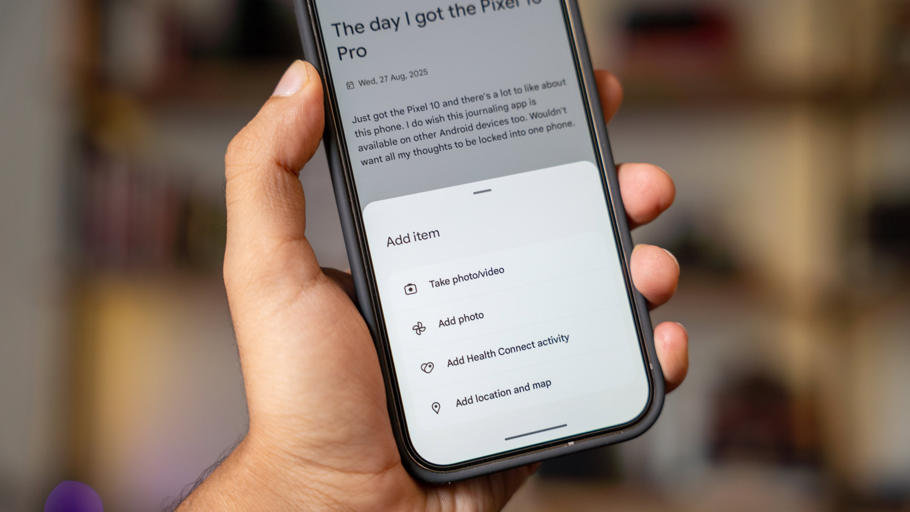 Apple Journal vs Pixel Journal Προσθήκη φωτογραφιών βίντεο